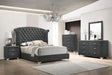 Melody 4-piece Queen Tufted Upholstered Bedroom Set Grey image