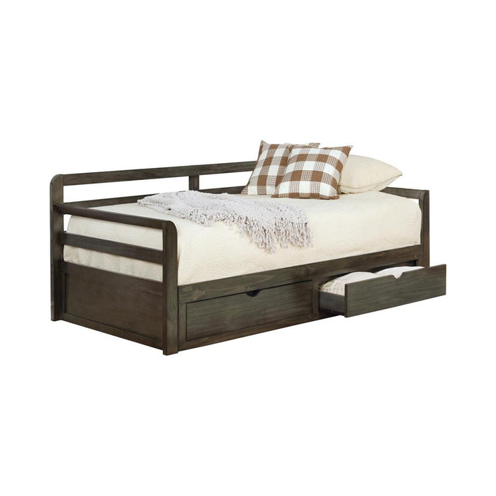 Sorrento 2-drawer Twin XL Daybed with Extension Trundle Grey image