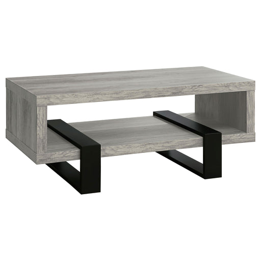 Dinard Coffee Table with Shelf Grey Driftwood image