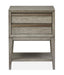 Magnussen Furniture Atelier Open Nightstand in Nouveau Grey, Palladium Metal image