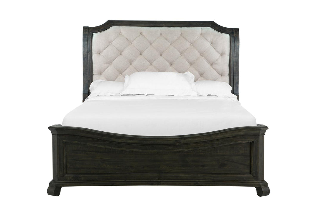 Magnussen Furniture Bellamy King Sleigh Bed w/ Shaped Footboard in Peppercorn image