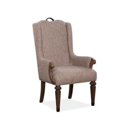 Magnussen Furniture Durango Upholstered Host Arm Chair in Willadeene Brown image