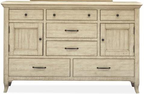 Magnussen Furniture Harlow 7 Drawer Dresser in Weathered Bisque image