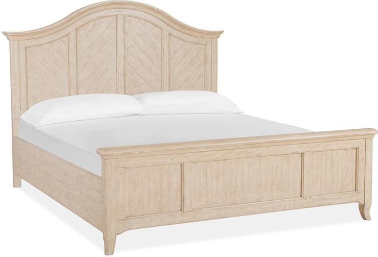 Magnussen Furniture Harlow Cal King Panel Bed in Weathered Bisque