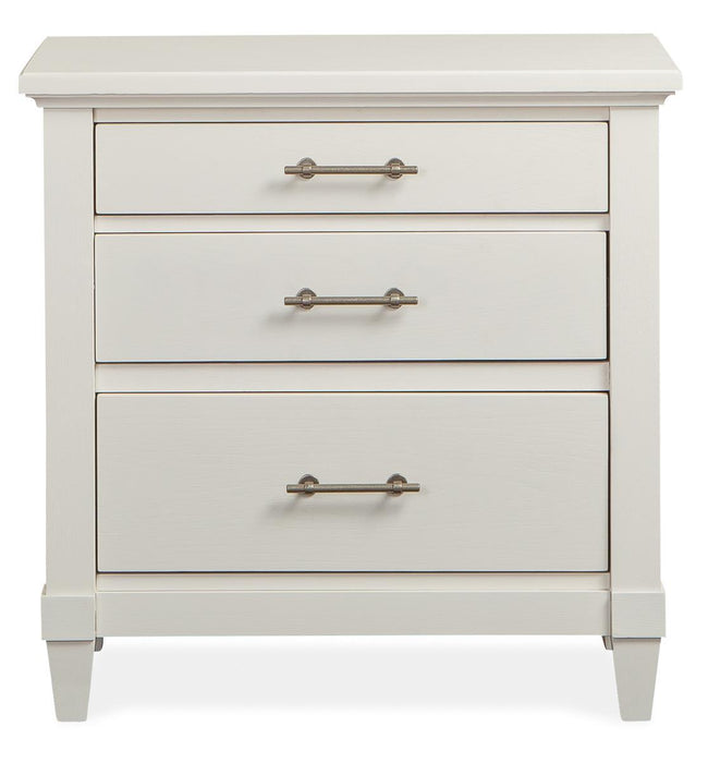 Magnussen Furniture Lola Bay 3 Drawer Nightstand in Seagull White image