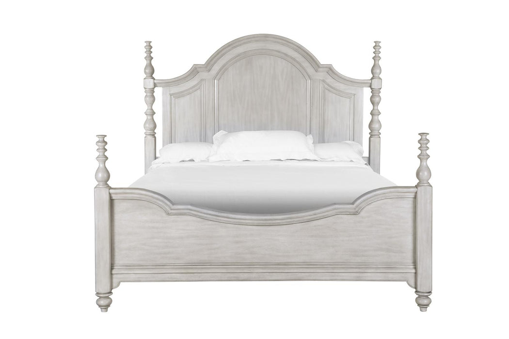 Magnussen Furniture Windsor Lane Queen Poster Bed in Weathered White image