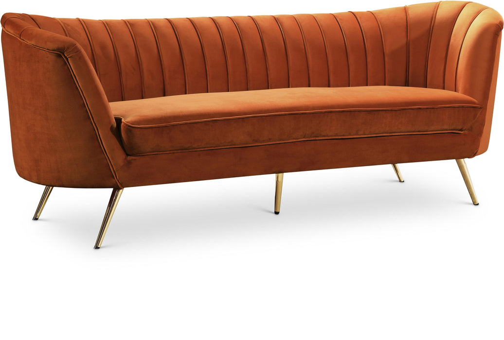Margo Cognac Velvet Sofa image
