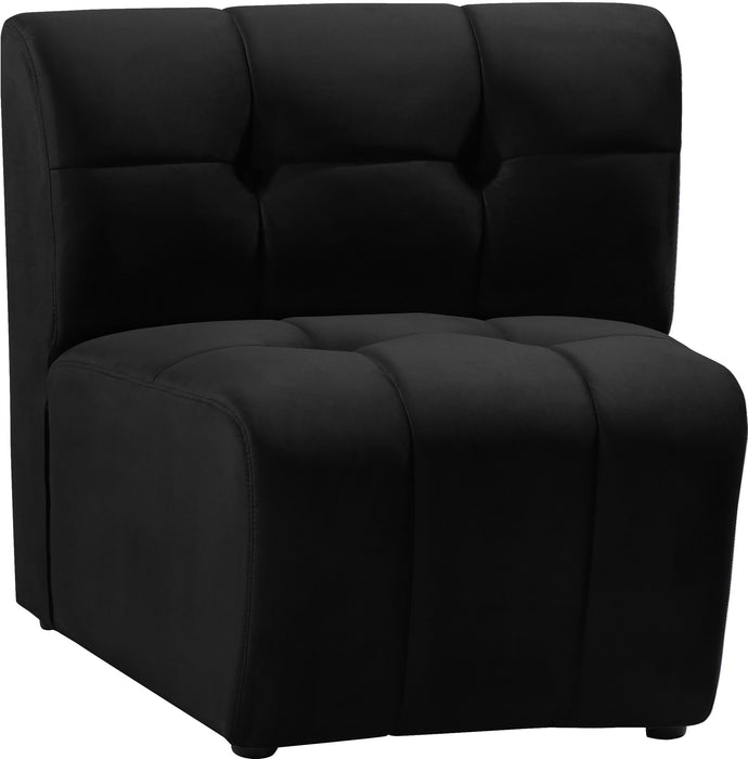 Limitless Black Velvet Modular Chair