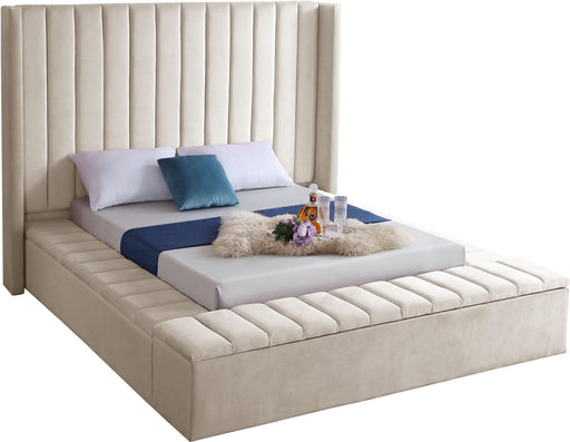 Kiki Cream Velvet Full Bed (3 Boxes) image