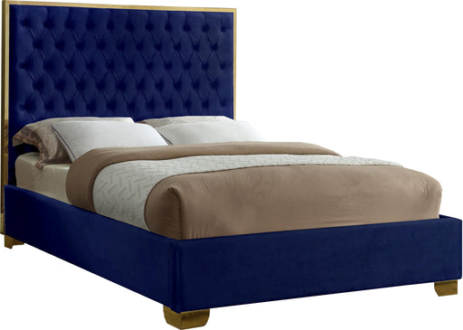 Lana Navy Velvet Full Bed image