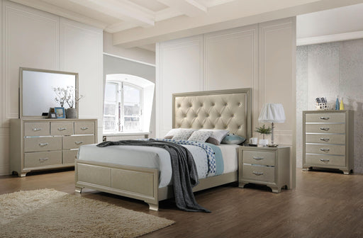 Carine PU & Champagne Queen Bed image