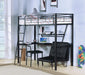 Senon Silver & Black Loft Bed & Desk image