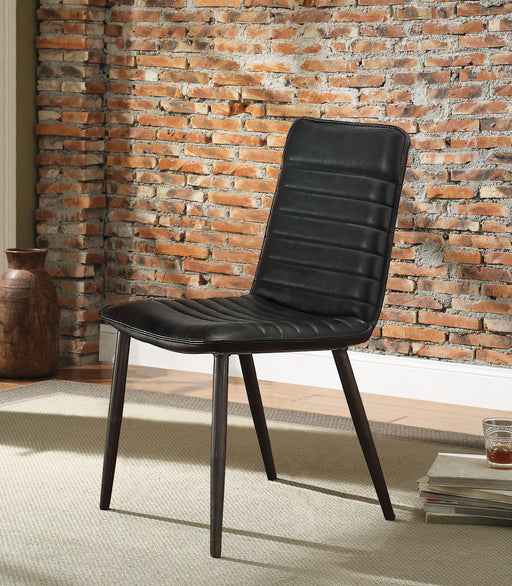 Hosmer Black Top Grain Leather & Antique Black Side Chair image
