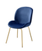 Chuchip Blue Velvet & Gold Side Chair image