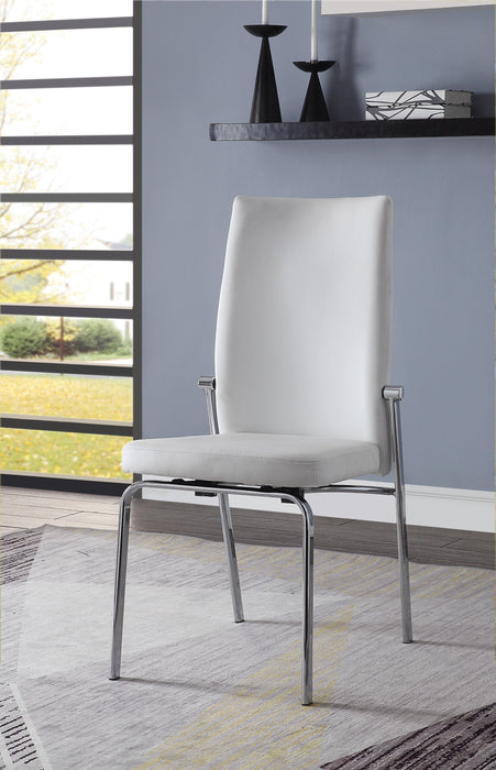 Osias White PU & Chrome Side Chair image