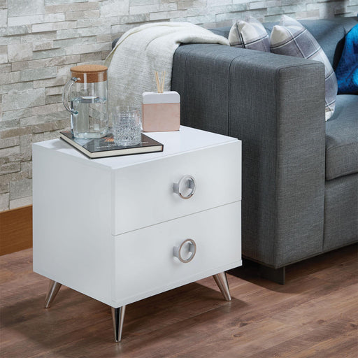 Elms White Accent Table image