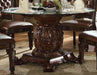Acme Vendome Single Pedestal Dining Table with 54" Tempered Glass Top in Cherry 62010 image